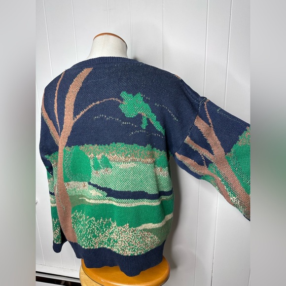 Vintage Salty Dog Gant Golf Scene Landscape Sweater - Picture 12 of 12